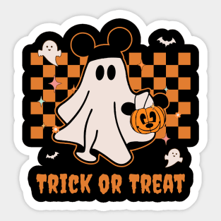 Trick Or Treat Ghost Sticker